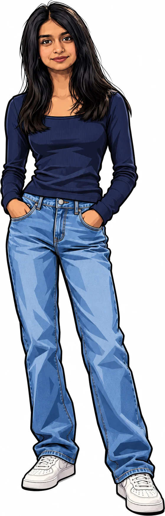 GTA-style avatar of Aiza Ali